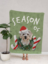 Load image into Gallery viewer, Season of Joy  - Custom Pet Blanket - NextGenPaws Pet Portraits
