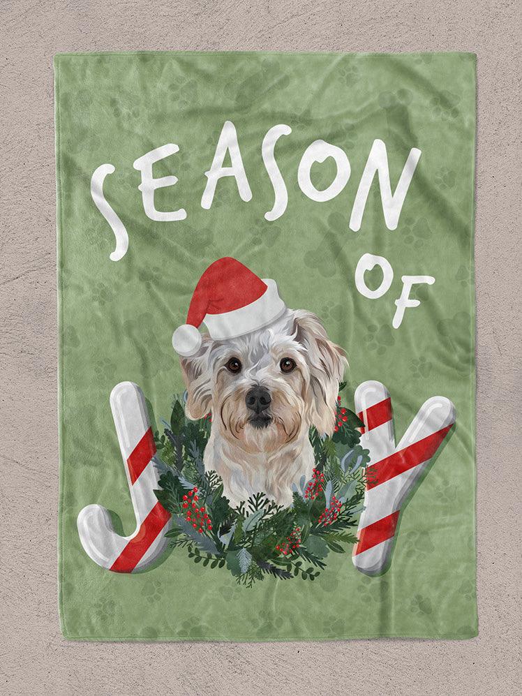 Season of Joy  - Custom Pet Blanket - NextGenPaws Pet Portraits