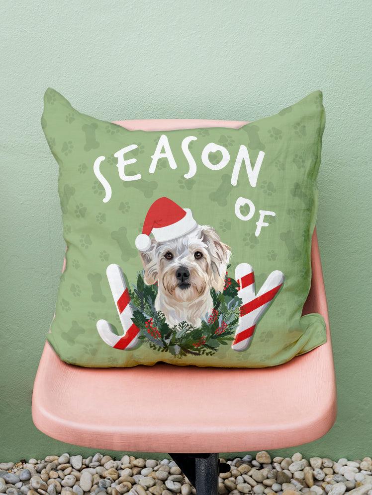 Season of Joy - Custom Pet Pillow - NextGenPaws Pet Portraits