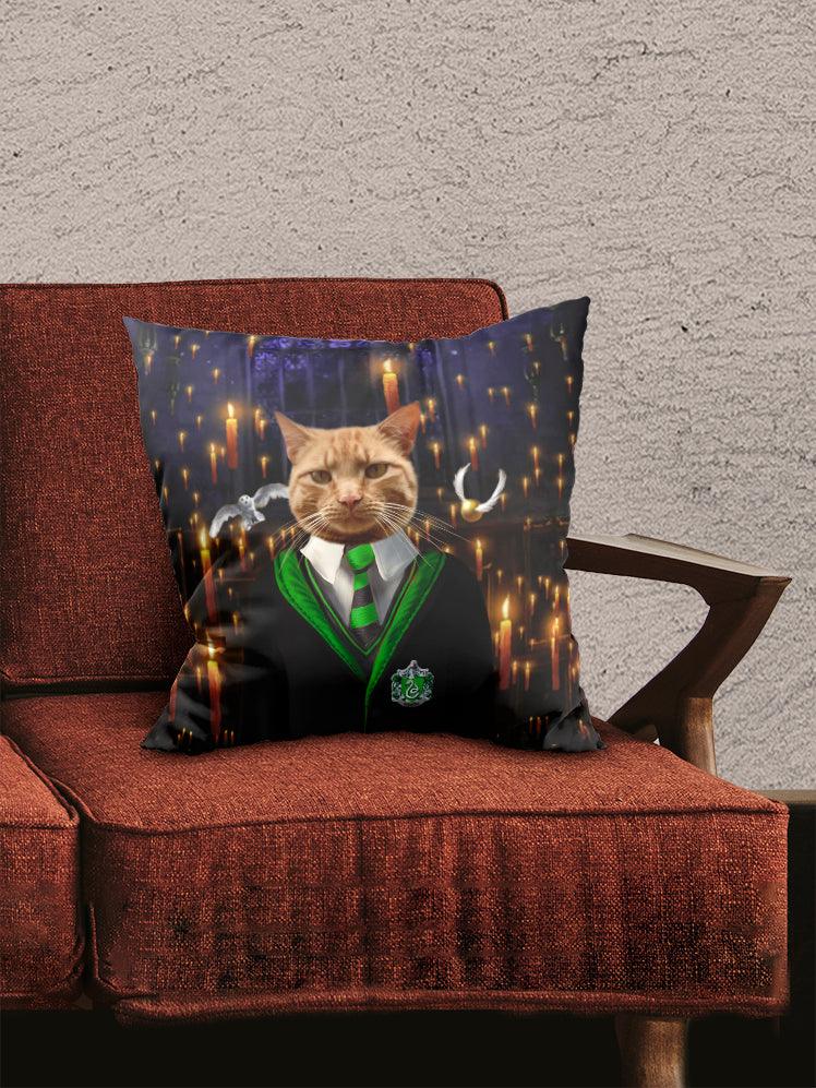 Slytherpaw - Custom Pet Pillow - NextGenPaws Pet Portraits