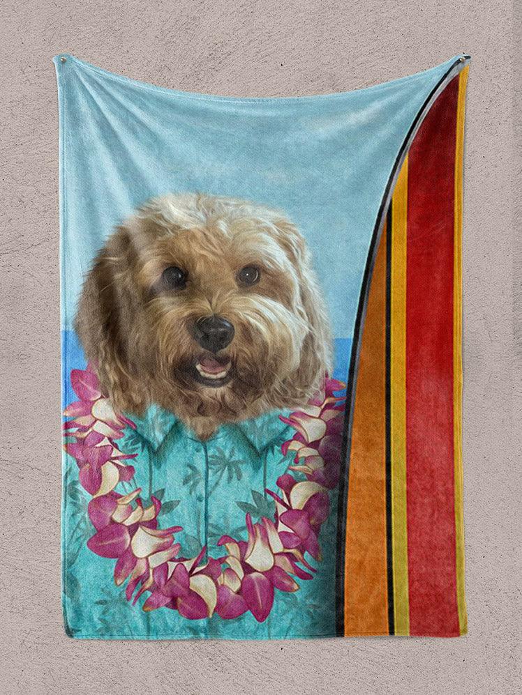 Surfer - Custom Pet Blanket - NextGenPaws Pet Portraits