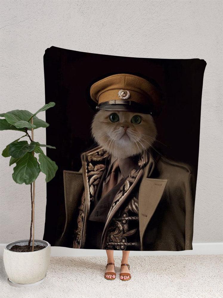 The Captain - Custom Pet Blanket - NextGenPaws Pet Portraits