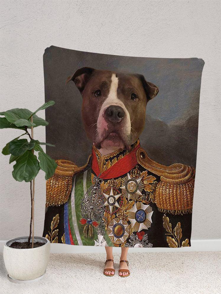 The Colonel - Custom Pet Blanket - NextGenPaws Pet Portraits