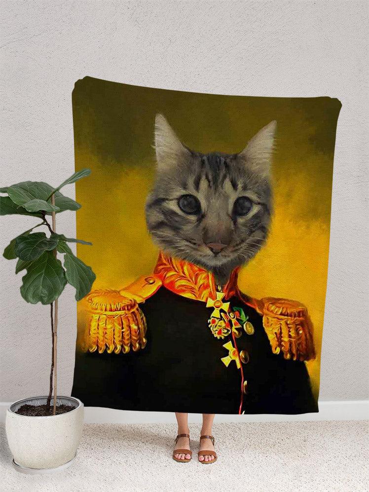 The Commander - Custom Pet Blanket - NextGenPaws Pet Portraits