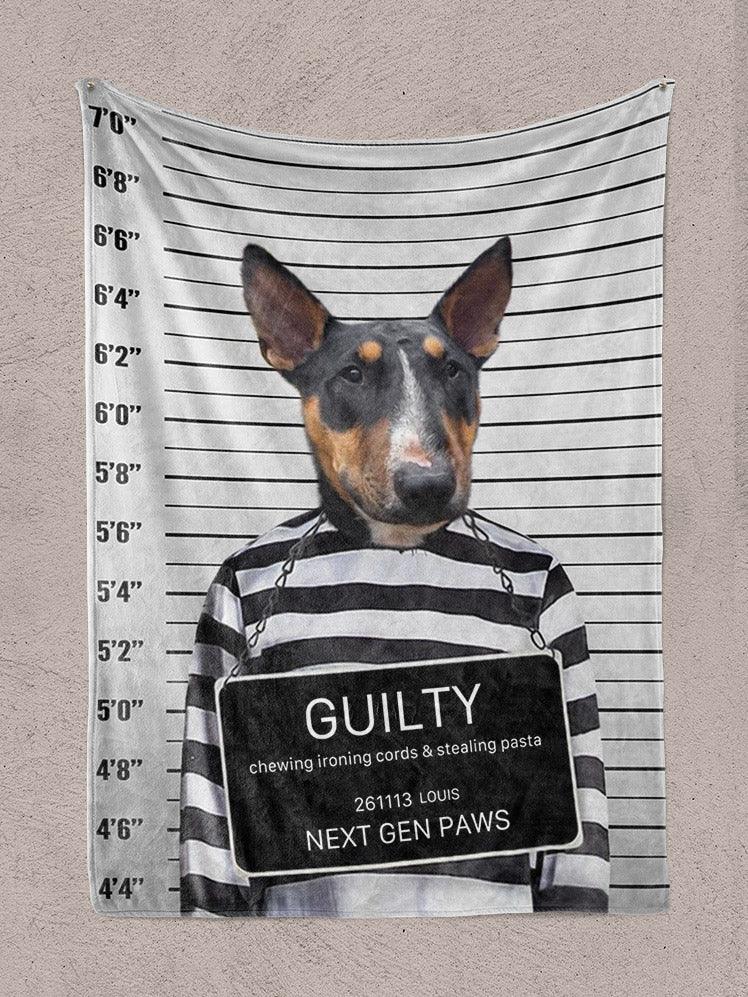 The Convict - Custom Pet Blanket - NextGenPaws Pet Portraits