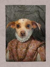 Load image into Gallery viewer, The Dame with Hairpiece - Custom Pet Blanket - NextGenPaws Pet Portraits
