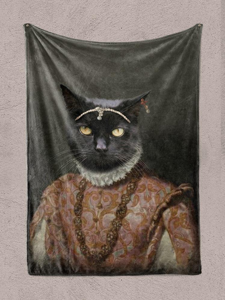 The Dame with Hairpiece - Custom Pet Blanket - NextGenPaws Pet Portraits