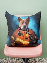 Load image into Gallery viewer, The Firefighter - Custom Pet Pillow - NextGenPaws Pet Portraits
