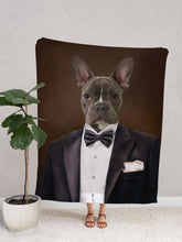 Load image into Gallery viewer, The Gentleman - Custom Pet Blanket - NextGenPaws Pet Portraits
