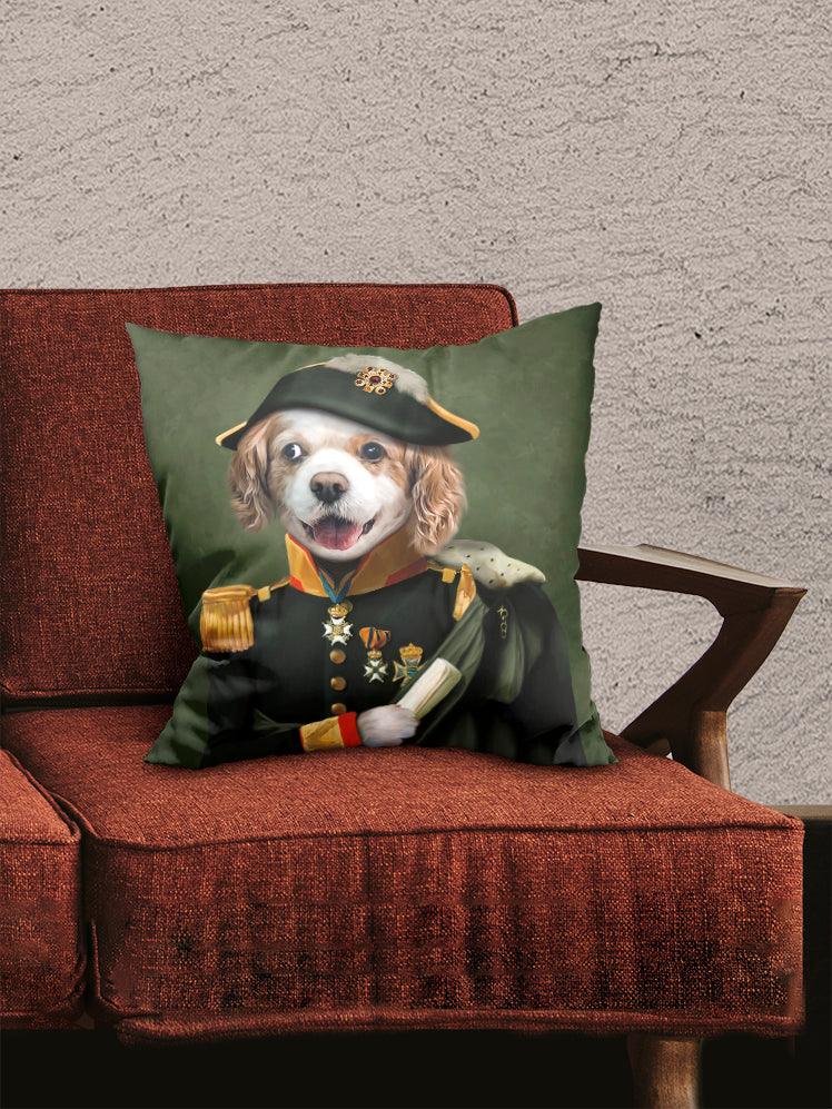 The Lieutenant - Custom Pet Pillow - NextGenPaws Pet Portraits