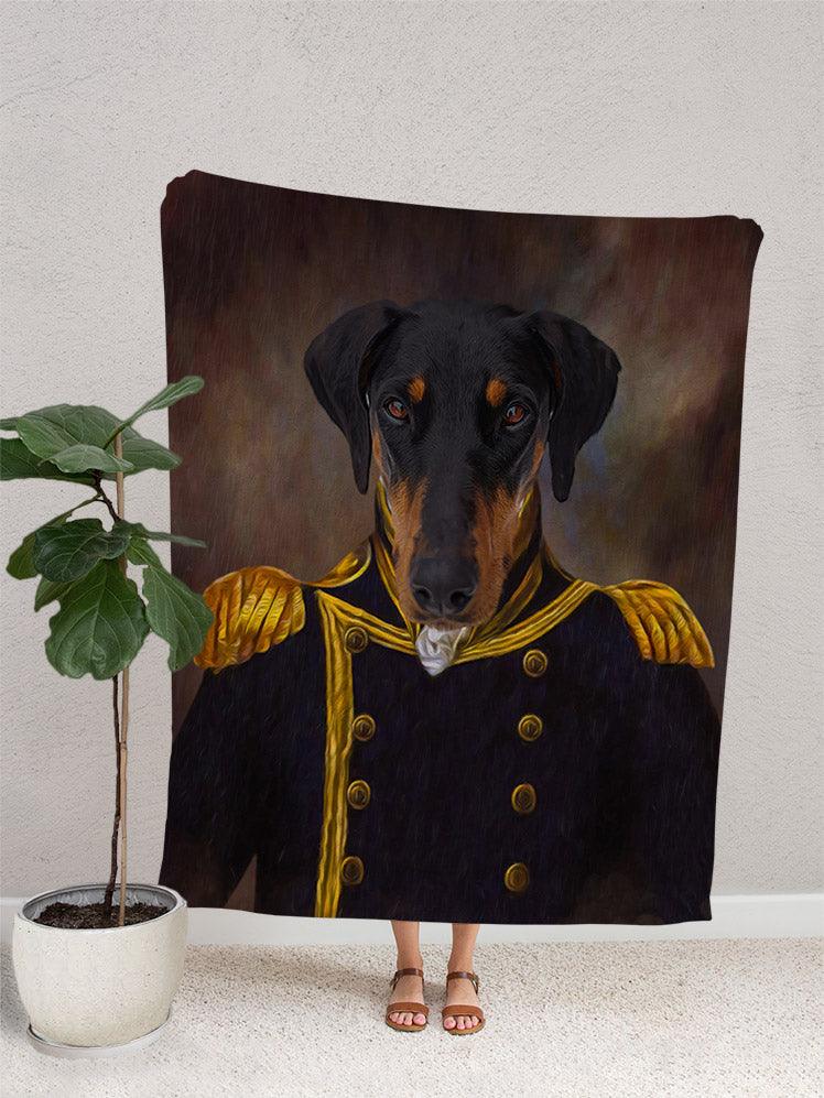The Major - Custom Pet Blanket - NextGenPaws Pet Portraits