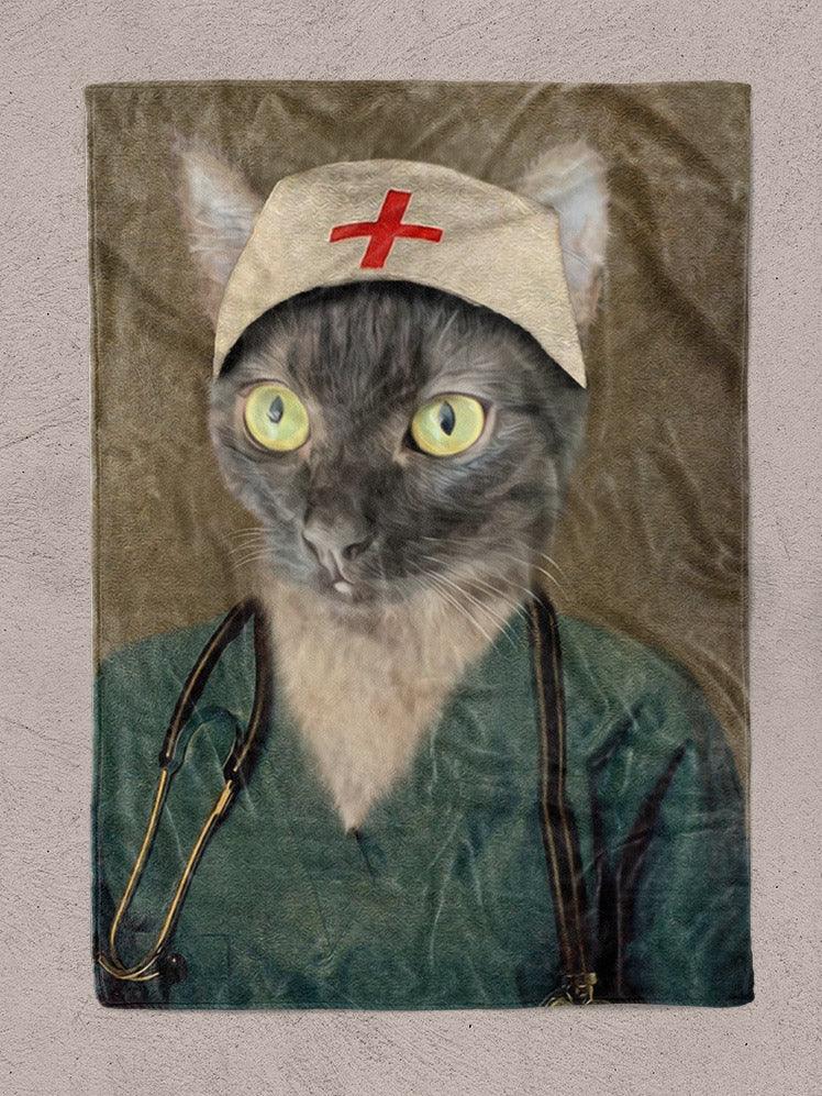 The Nurse - Custom Pet Blanket - NextGenPaws Pet Portraits