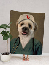 Load image into Gallery viewer, The Nurse - Custom Pet Blanket - NextGenPaws Pet Portraits
