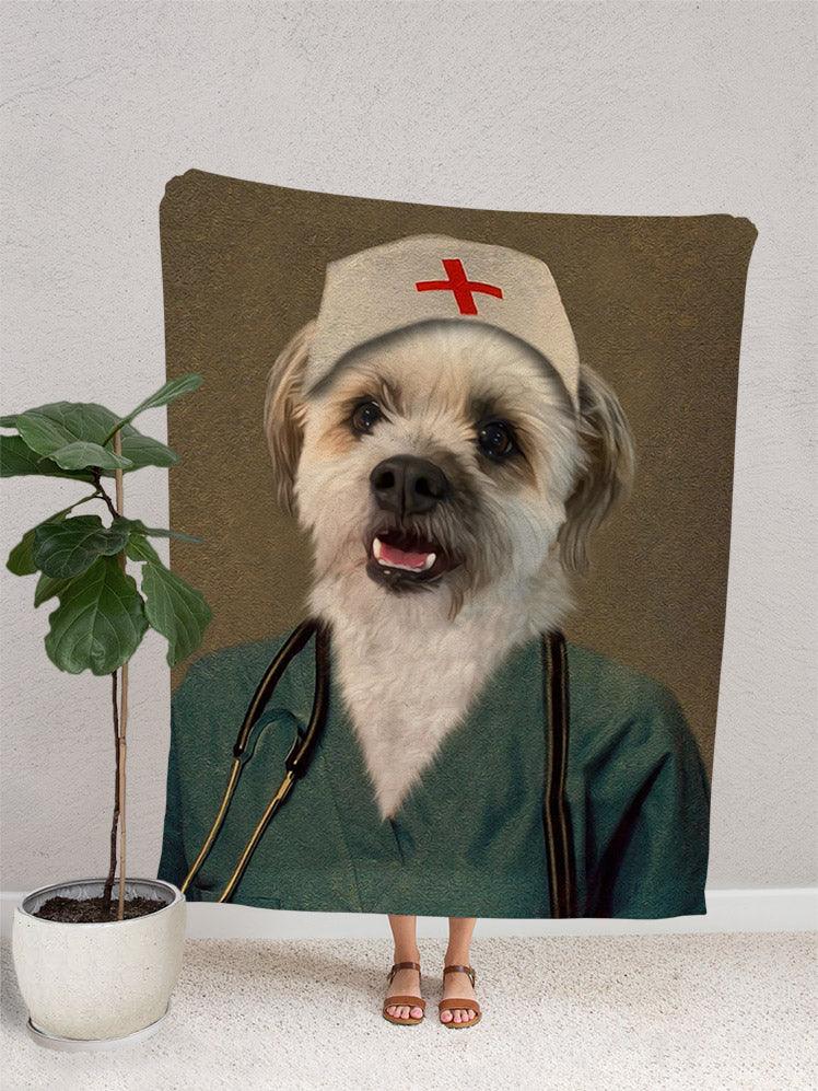 The Nurse - Custom Pet Blanket - NextGenPaws Pet Portraits