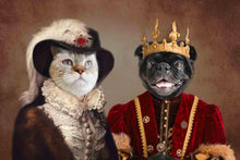 Load image into Gallery viewer, The Queen and The King - Custom Sibling Pet Blanket - NextGenPaws Pet Portraits
