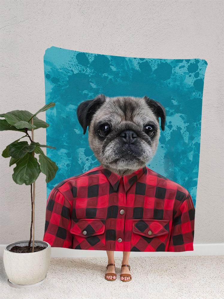 The Red Shirt - Custom Pet Blanket - NextGenPaws Pet Portraits