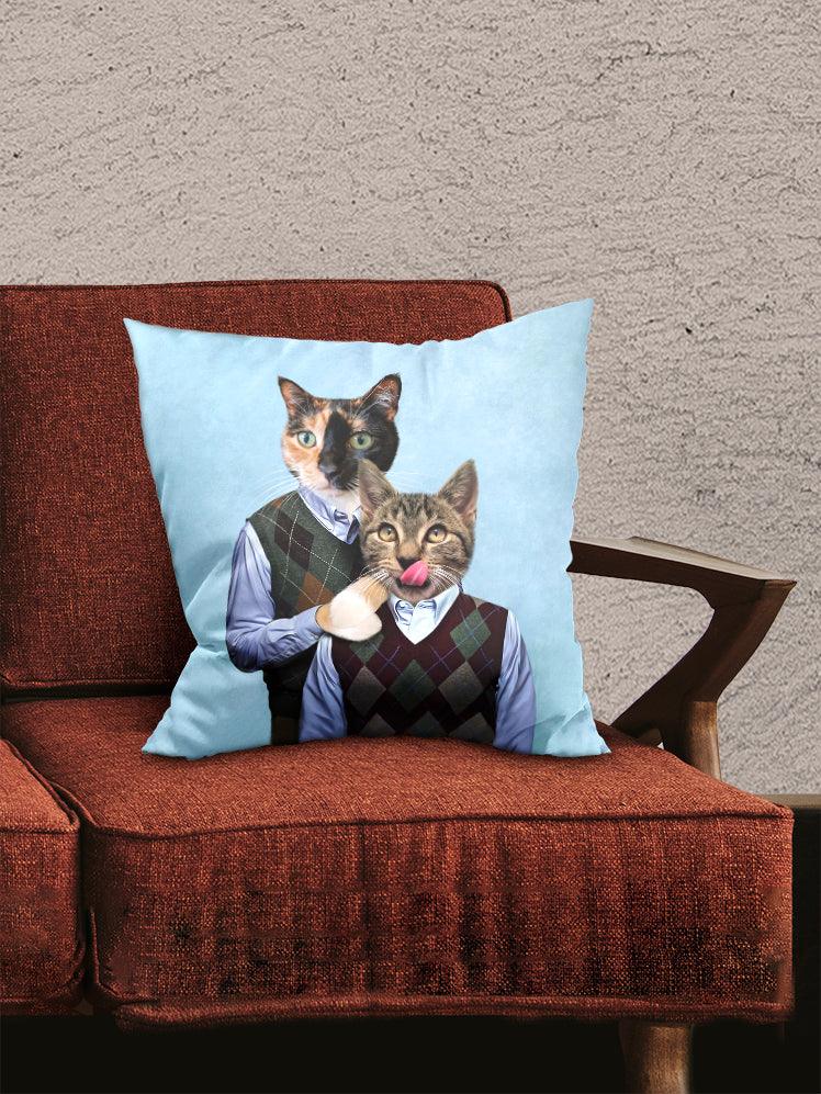 The Step Brothers - Custom Sibling Pet Pillow - NextGenPaws Pet Portraits