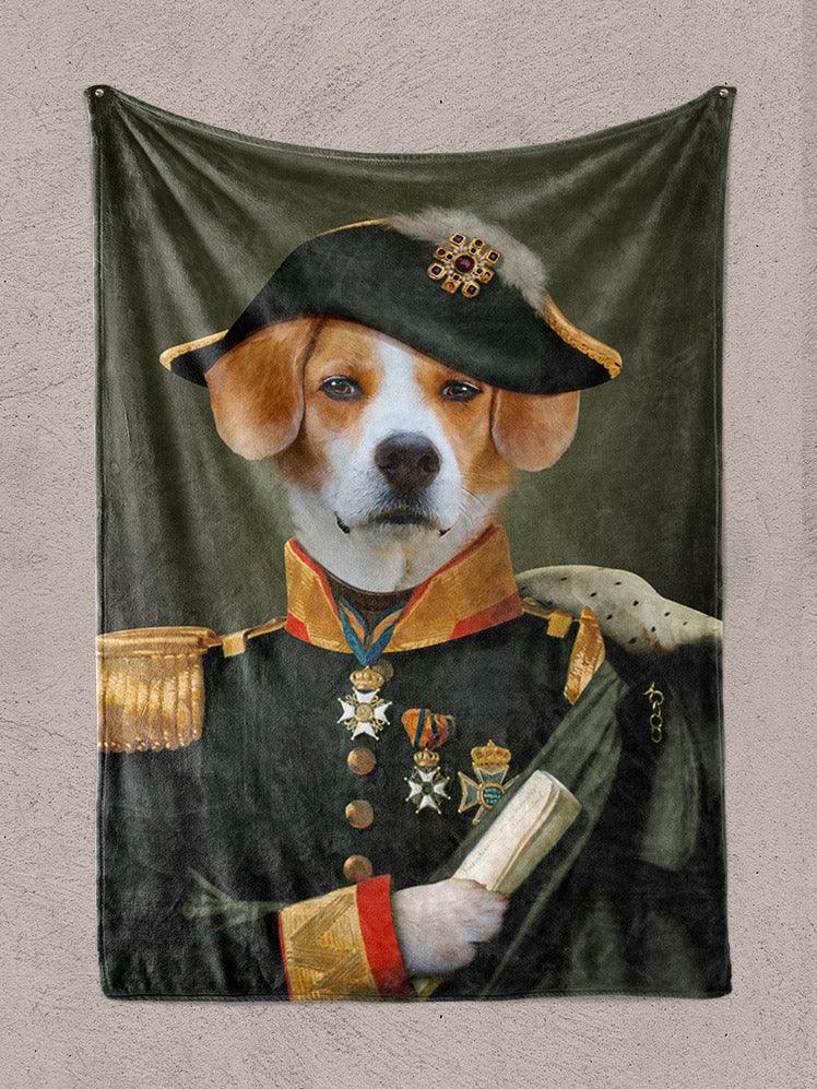 The Lieutenant - Custom Pet Blanket - NextGenPaws Pet Portraits