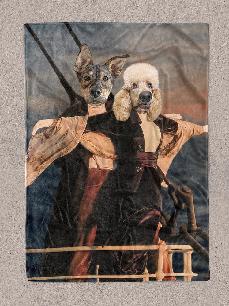 Titanic Paws - Custom Sibling Pet Blanket - NextGenPaws Pet Portraits