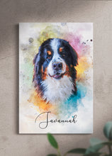 Load image into Gallery viewer, Vibrant WaterColour - Custom Pet Portrait
