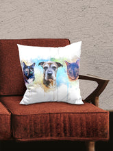 Load image into Gallery viewer, Vibrant WaterColour Sibling - Custom Pet Pillow
