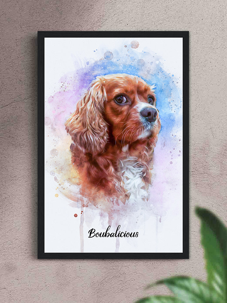Vibrant WaterColour - Custom Pet Poster