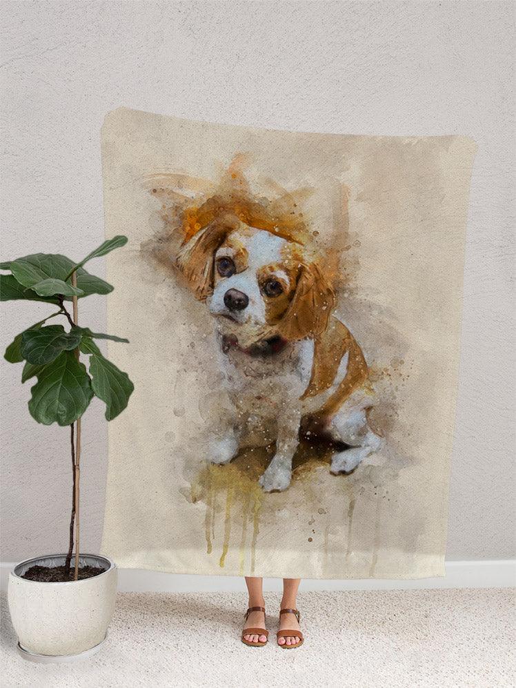 WaterColour - Custom Pet Blanket - NextGenPaws Pet Portraits