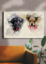 Load image into Gallery viewer, WaterColour Sibling - Custom Pet Portrait - NextGenPaws Pet Portraits
