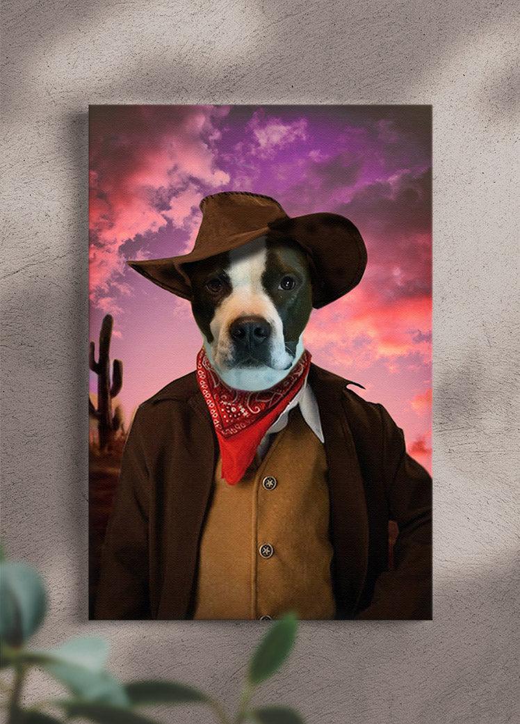 Cowboy - Custom Pet Canvas - NextGenPaws Pet Portraits