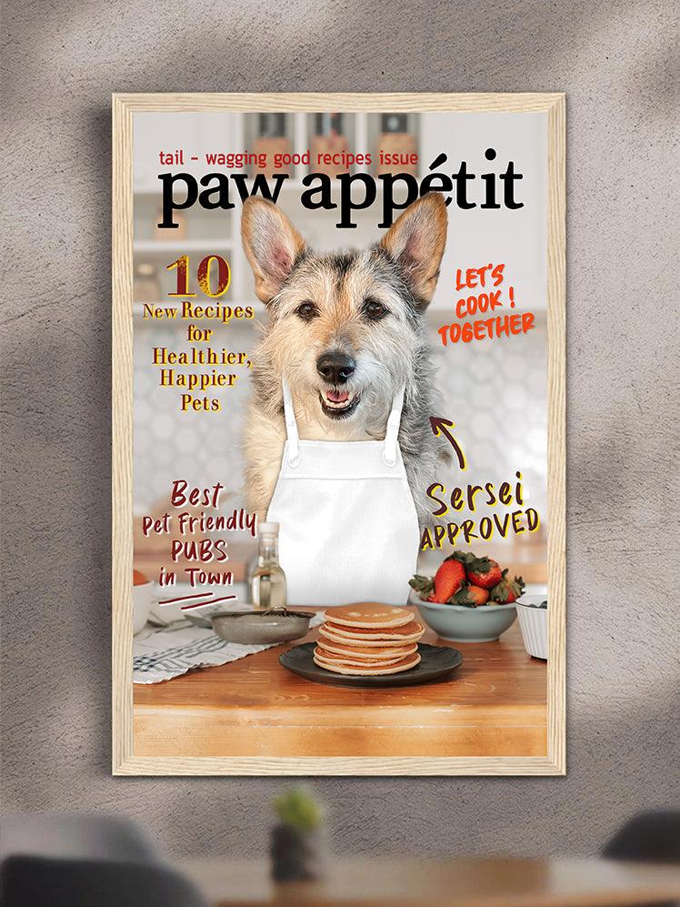 Paw-appetit Magazine Cover - Custom Pet Poster - NextGenPaws Pet Portraits
