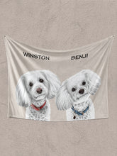Load image into Gallery viewer, Minimalist Classic Sibling Design - Custom Pet Blanket
