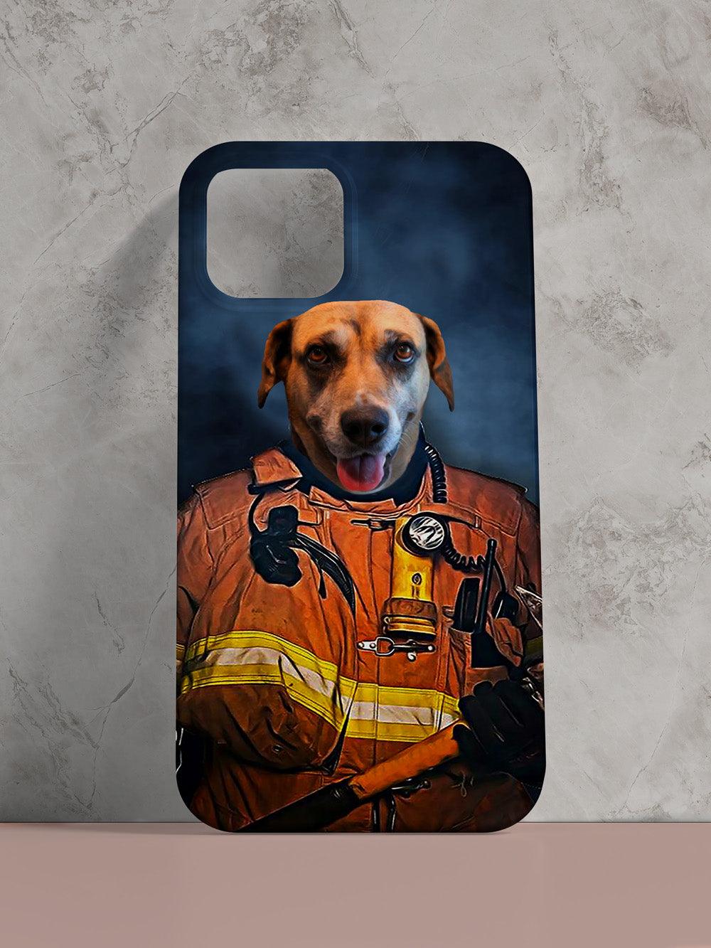 The Firefighter - Custom Pet Phone Cases - NextGenPaws Pet Portraits