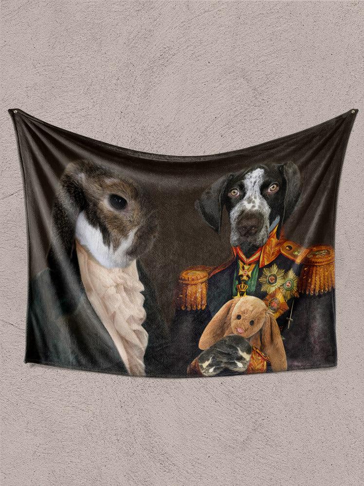 The Aristocrats - Custom Sibling Pet Blanket - NextGenPaws Pet Portraits