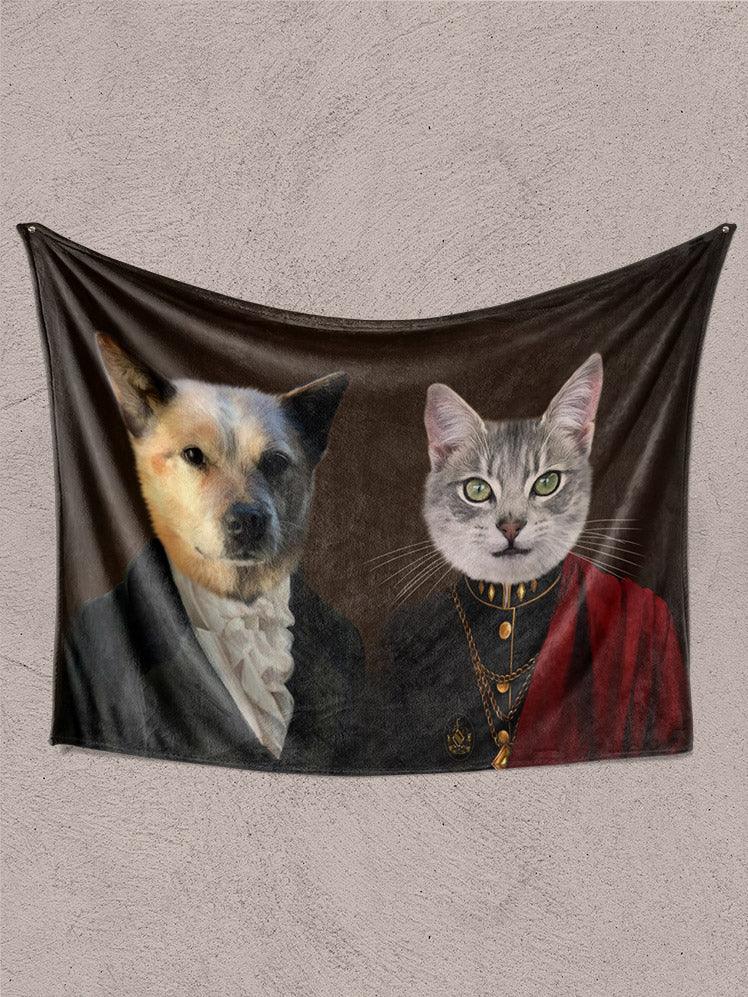 The Bourgeois Couple - Custom Sibling Pet Blanket - NextGenPaws Pet Portraits