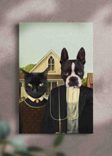 Load image into Gallery viewer, The Gothics - Custom Sibling Pet Portrait - NextGenPaws Pet Portraits
