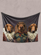 Load image into Gallery viewer, The Royal Trio - Custom Sibling Pet Blanket - NextGenPaws Pet Portraits
